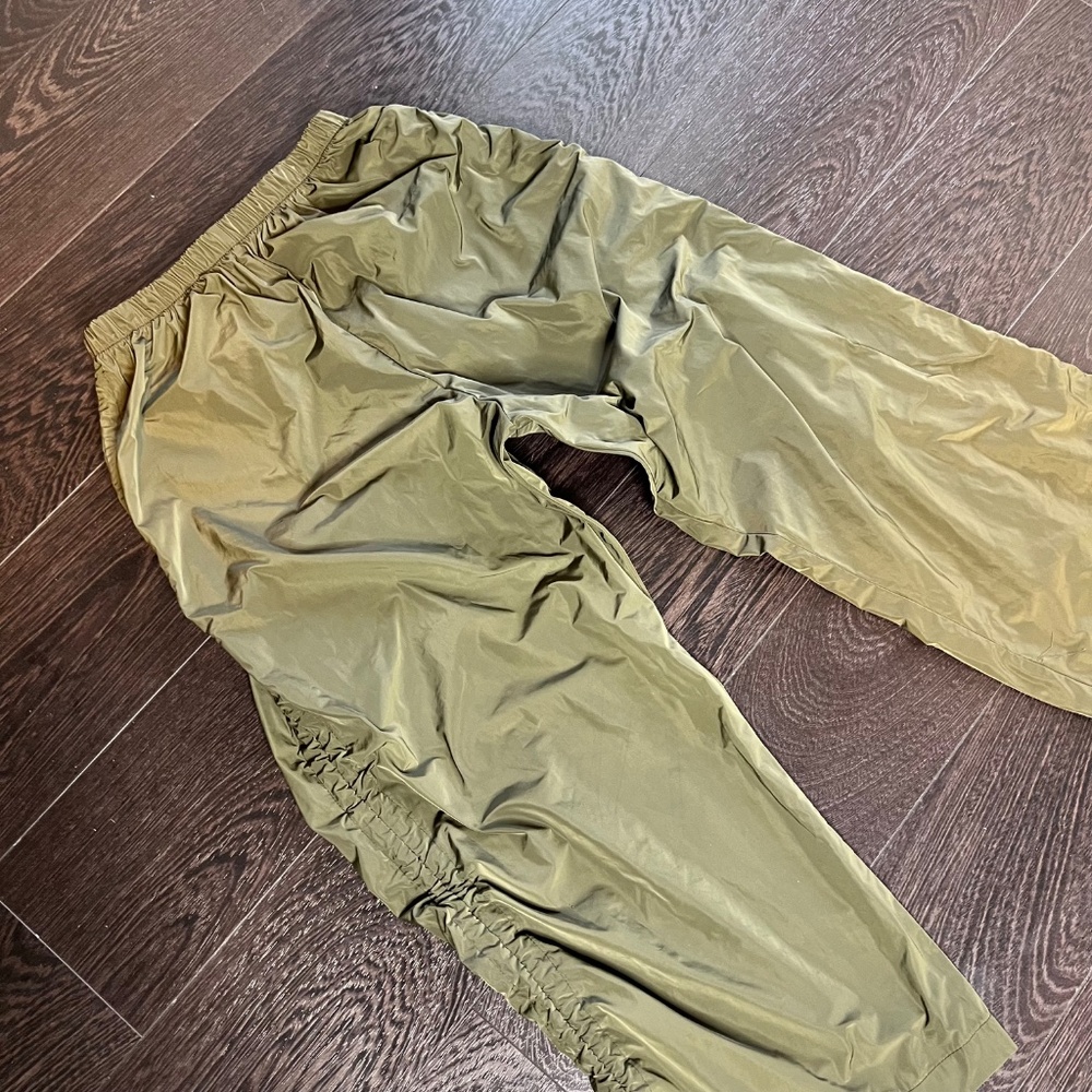 Bryn Walker Brand Unlined Army Green Parachute Windbreaker Pants XS